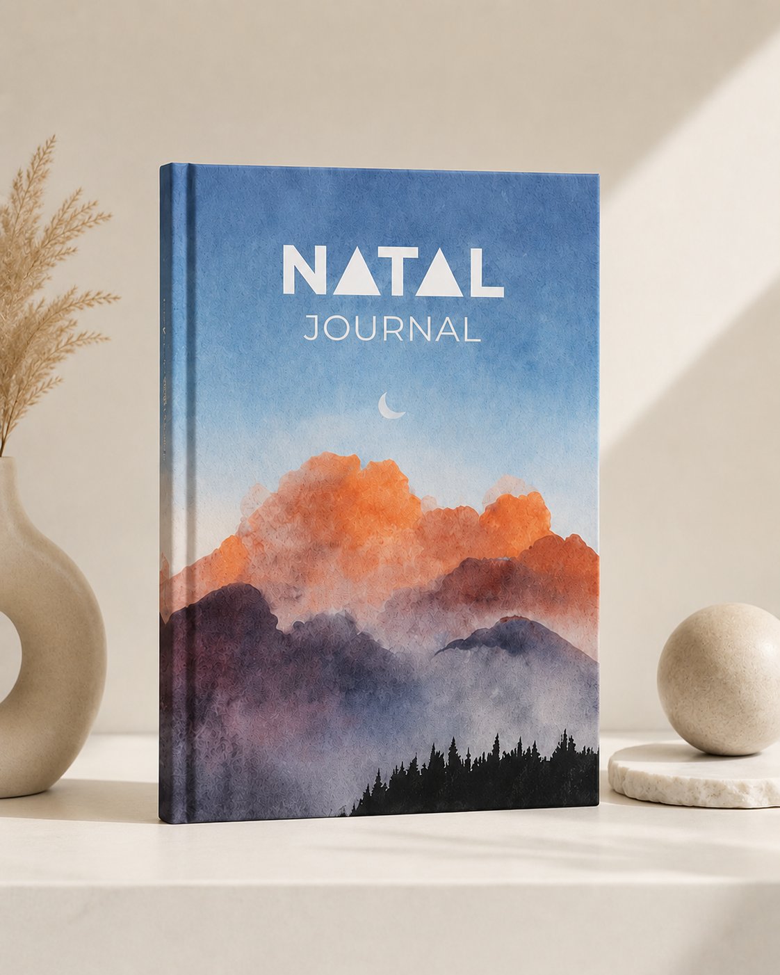 Preview of personalized Natal Journal hardcover birth chart journal