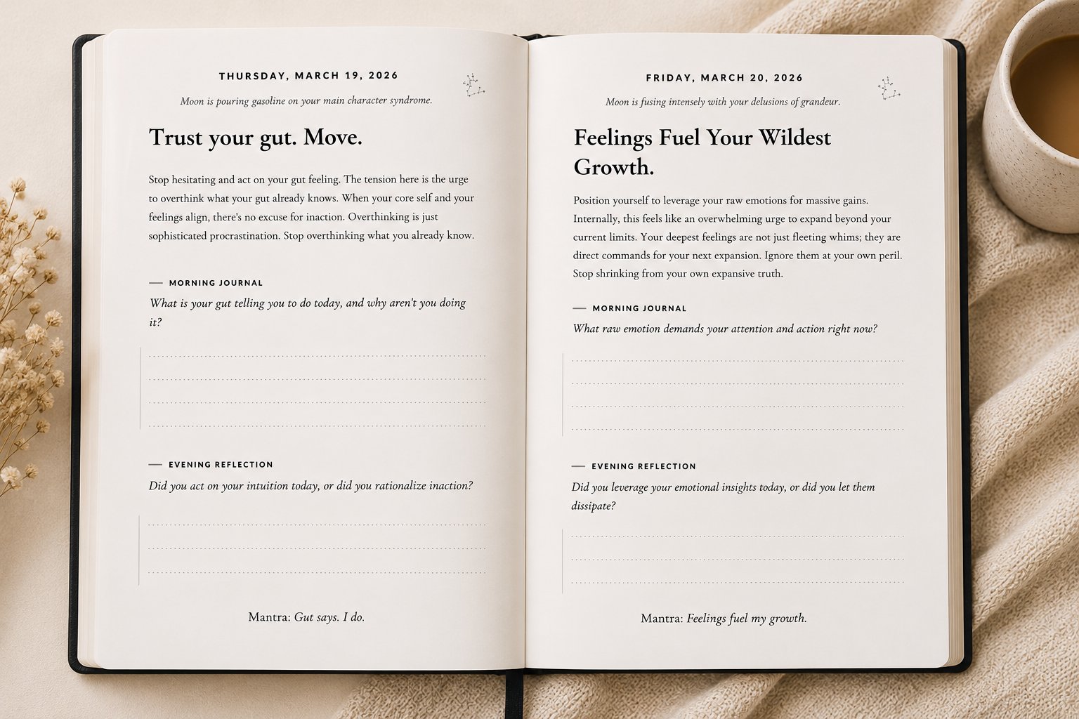 Journal interior spread